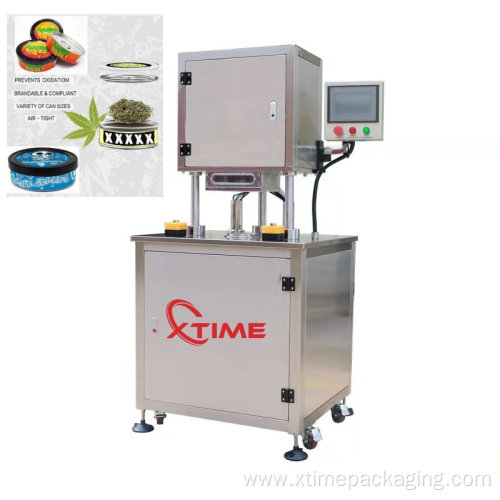 Semi-automatic tin can vacuum nitrogen sealing machine